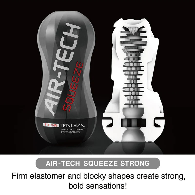 TENGA Air-Tech Squeeze Masturbator Reutilizabil pentru Barbati, Negru