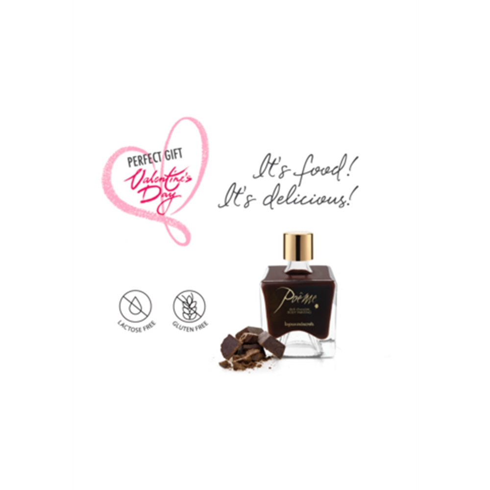 Bijoux Indiscrets 50 ml Vopsea Comestibila pentru Corp cu Gust de Ciocolata Neagra Poeme cu Pana - Cadou Sexy, 0122