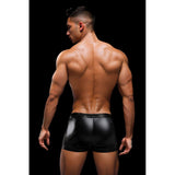 Boxeri Sexy Barbati Wetlook cu Sireturi Envy - Negru si Rosu, Design Provocator, L/XL