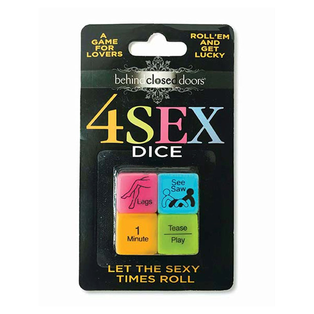 Set 4 Zaruri Multicolorate Sexy - 4 zaruri care indica partea corpului, metoda, pozitia si durata actiunii - ideal pentru jocuri in cuplu