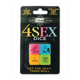 Set 4 Zaruri Multicolorate Sexy - 4 zaruri care indica partea corpului, metoda, pozitia si durata actiunii - ideal pentru jocuri in cuplu