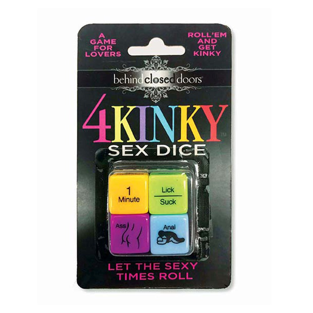 Set 4 zaruri kinky - arunca zarurile si indeplineste actiunile indicate - ideale pentru momente intime in cuplu