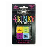 Set 4 zaruri kinky - arunca zarurile si indeplineste actiunile indicate - ideale pentru momente intime in cuplu