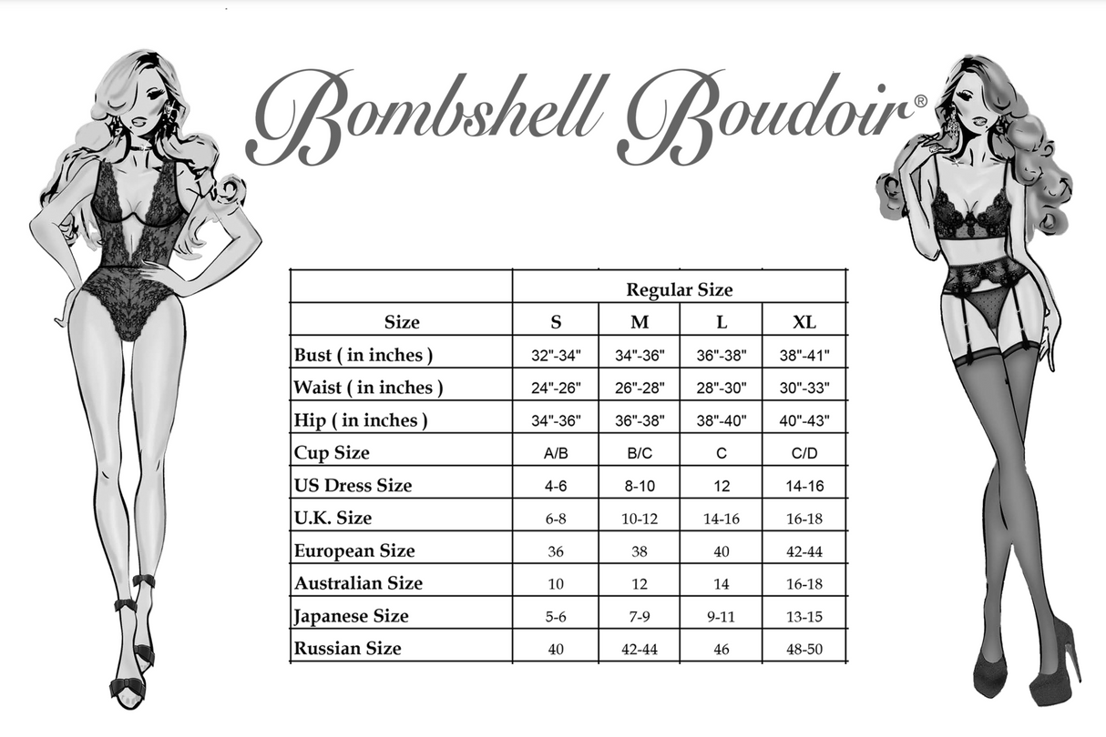 Set Lenjerie 2 Piese Corset Bombshell Boudoir Negru, corset cu fir V, Chiloti tanga