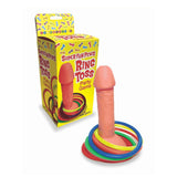Joc de aruncat inele Penis Ring Toss - 4 inele colorate, penis gonflabil - joc distractiv pentru petreceri de burlaci/burlacite
