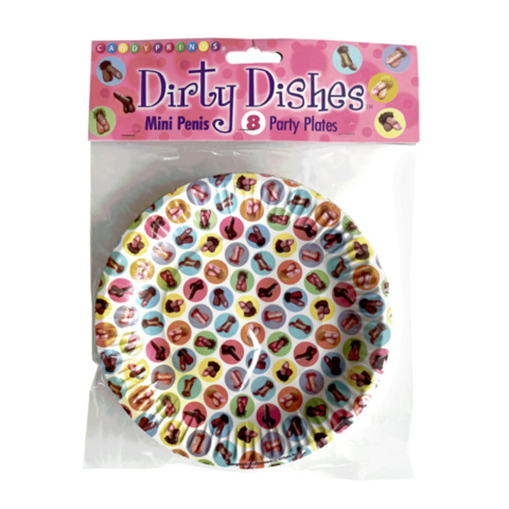 Farfurii Mini-Penis pentru Petreceri Burlacite - Set 8 Farfurii Amuzante 17.8 cm - Candyprints