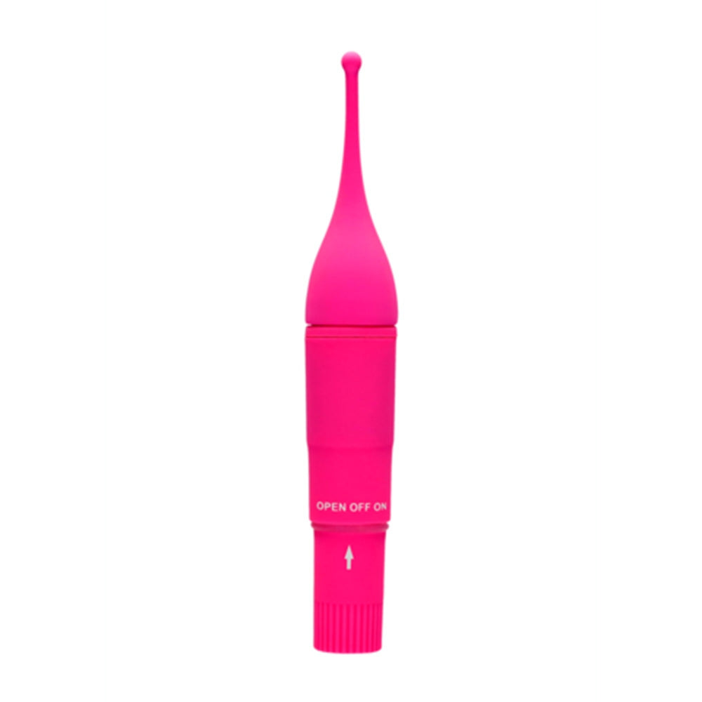 Vibrator Clitoridian de Precizie cu Cap Rotunjit - Jucarie Erotica ABS, 16 cm, Roz Inchis
