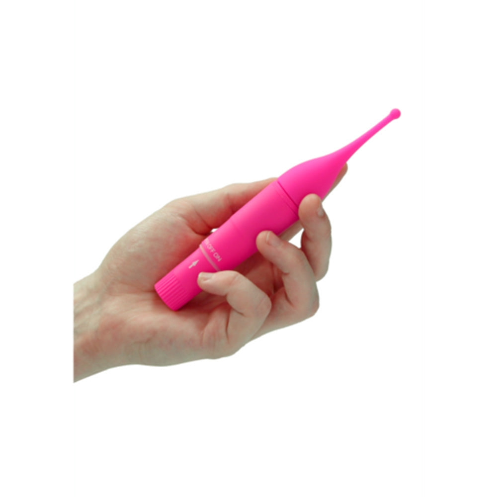 Vibrator Clitoridian de Precizie cu Cap Rotunjit - Jucarie Erotica ABS, 16 cm, Roz Inchis