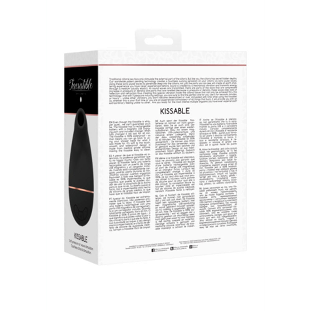 SHOTS Kissable Vibrator Clitoridian cu Design Special - Tehnologie Airwave Fara Contact si Impermeabil - 11 Niveluri de Intensitate - Pentru Tine - Negru