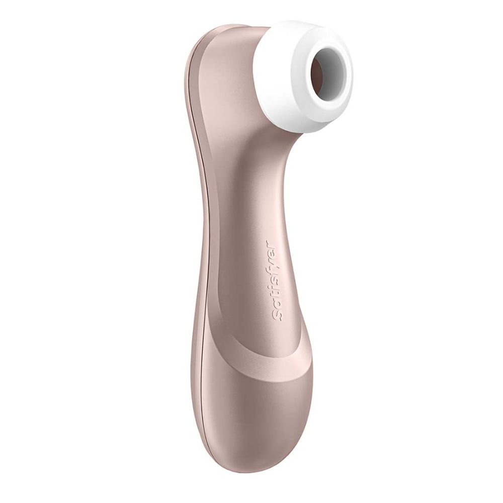 Satisfyer Pro 2 Vibrator Clitoris | Stimulare Clitoris cu Unde de Presiune | Vibrator Air Pulse | Rezistent la Apa IPX7 | Baterie Reincarcabila | Silicon Prietenos cu Pielea Light Gold