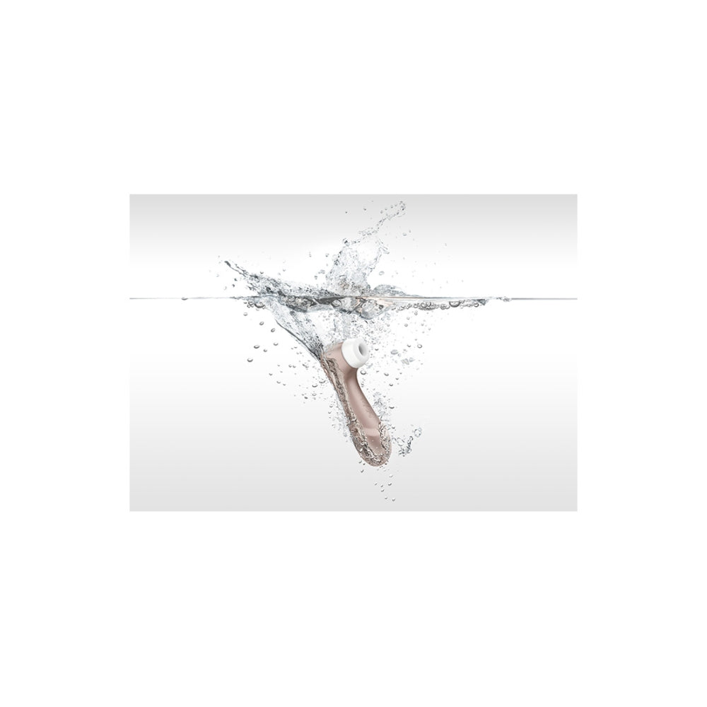 Satisfyer Pro 2 Vibrator Clitoris | Stimulare Clitoris cu Unde de Presiune | Vibrator Air Pulse | Rezistent la Apa IPX7 | Baterie Reincarcabila | Silicon Prietenos cu Pielea Light Gold