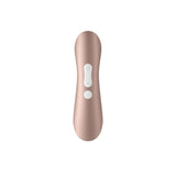Vibrator clitoridian Satisfyer Pro 2+ | Stimulare clitoridiana | Vibrator cu Air Pulse | Vibrator cu unde de presiune | Rezistent la apa (IPX7) | Baterie reincarcabila | Silicon prietenos cu pielea Light Gold