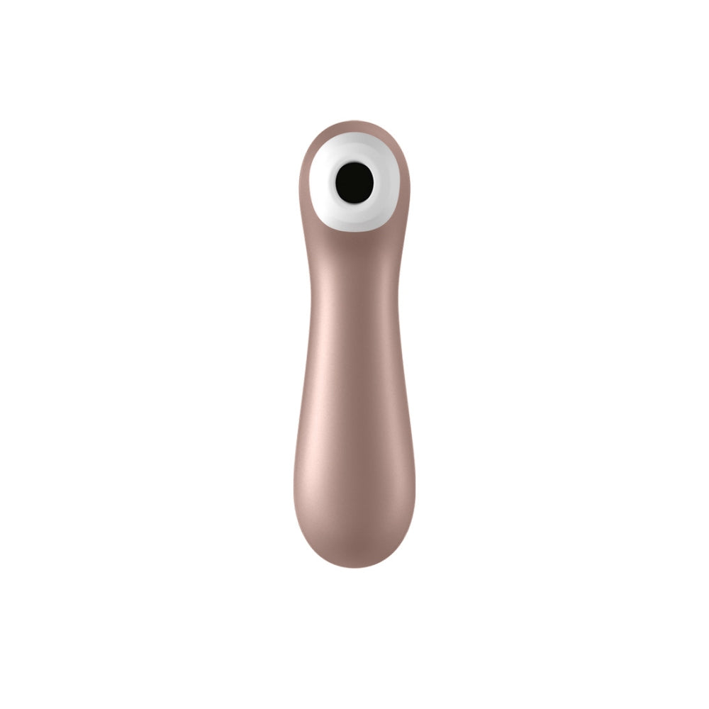 Vibrator clitoridian Satisfyer Pro 2+ | Stimulare clitoridiana | Vibrator cu Air Pulse | Vibrator cu unde de presiune | Rezistent la apa (IPX7) | Baterie reincarcabila | Silicon prietenos cu pielea Light Gold