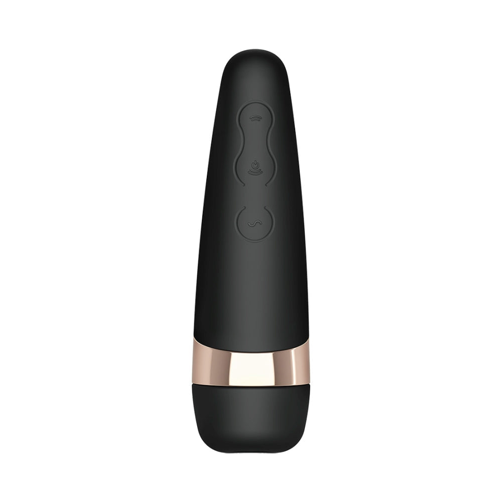 Vibrator Clitoris Satisfyer Pro 3+ | Vibrator cu Air Pulse | Vibrator cu unde de presiune | Stimulare clitoridiana | Rezistent la apa (IPX7) | Baterie reincarcabila | Silicon prietenos cu pielea Negru/Auriu