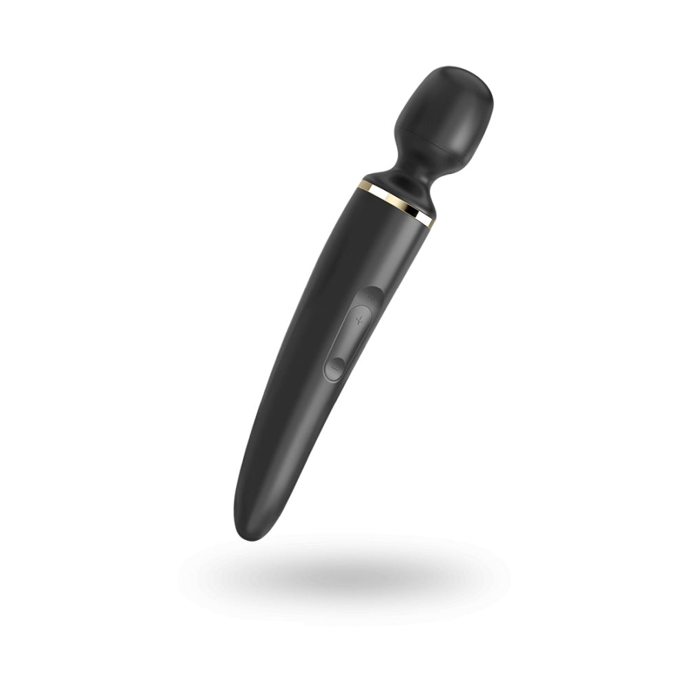 Vibrator Wand Satisfyer Wand-er Woman Negru - perfect pentru masaj in cuplu si stimulare intima - versatil si puternic, reincarcabil