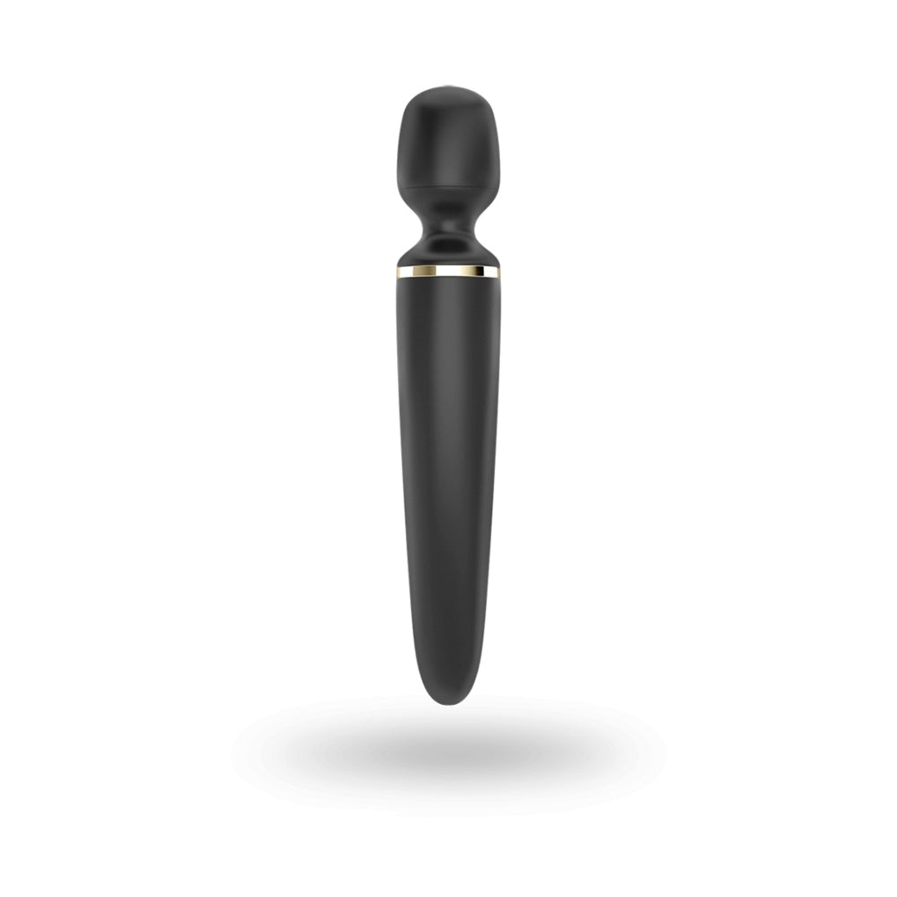 Vibrator Wand Satisfyer Wand-er Woman Negru - perfect pentru masaj in cuplu si stimulare intima - versatil si puternic, reincarcabil