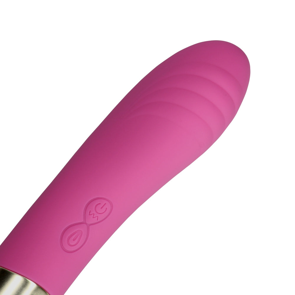 Vibrator Dublu Silentios Loveline Roz - stimulare punctul G, sistem de clapare - silentios 50 Db - reincarcabil, 10 Moduri Vibratii