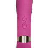 Vibrator Dublu Silentios Loveline Roz - stimulare punctul G, sistem de clapare - silentios 50 Db - reincarcabil, 10 Moduri Vibratii