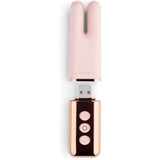 Vibrator Mini Le Wand Deux Reincarcabil, Vibrator Silicon pentru Stimulare Clitoris si Mameloane, 15 Moduri de Vibratie, 6 Niveluri Intensitate, USB si Rezistent la Apa