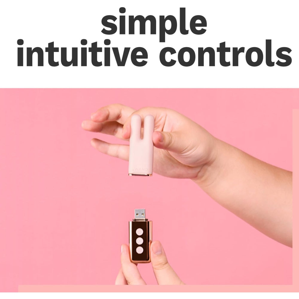 Vibrator Mini Le Wand Deux Reincarcabil, Vibrator Silicon pentru Stimulare Clitoris si Mameloane, 15 Moduri de Vibratie, 6 Niveluri Intensitate, USB si Rezistent la Apa
