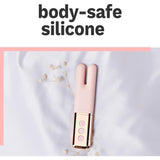 Vibrator Mini Le Wand Deux Reincarcabil, Vibrator Silicon pentru Stimulare Clitoris si Mameloane, 15 Moduri de Vibratie, 6 Niveluri Intensitate, USB si Rezistent la Apa