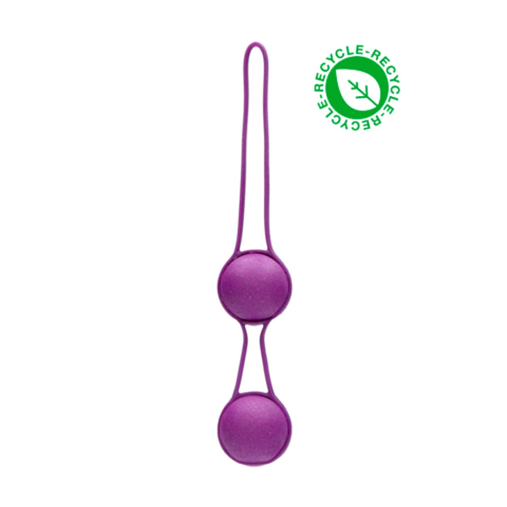 Bile Geisha Ecologice Bio din Plastic Reciclat - Bile pentru Stimularea Punctului G si Antrenament Pelvian, Impermeabile, Diametru 3.6 cm