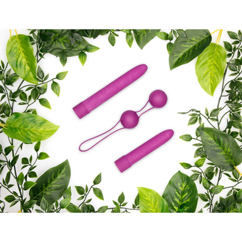 Bile Geisha Ecologice Bio din Plastic Reciclat - Bile pentru Stimularea Punctului G si Antrenament Pelvian, Impermeabile, Diametru 3.6 cm