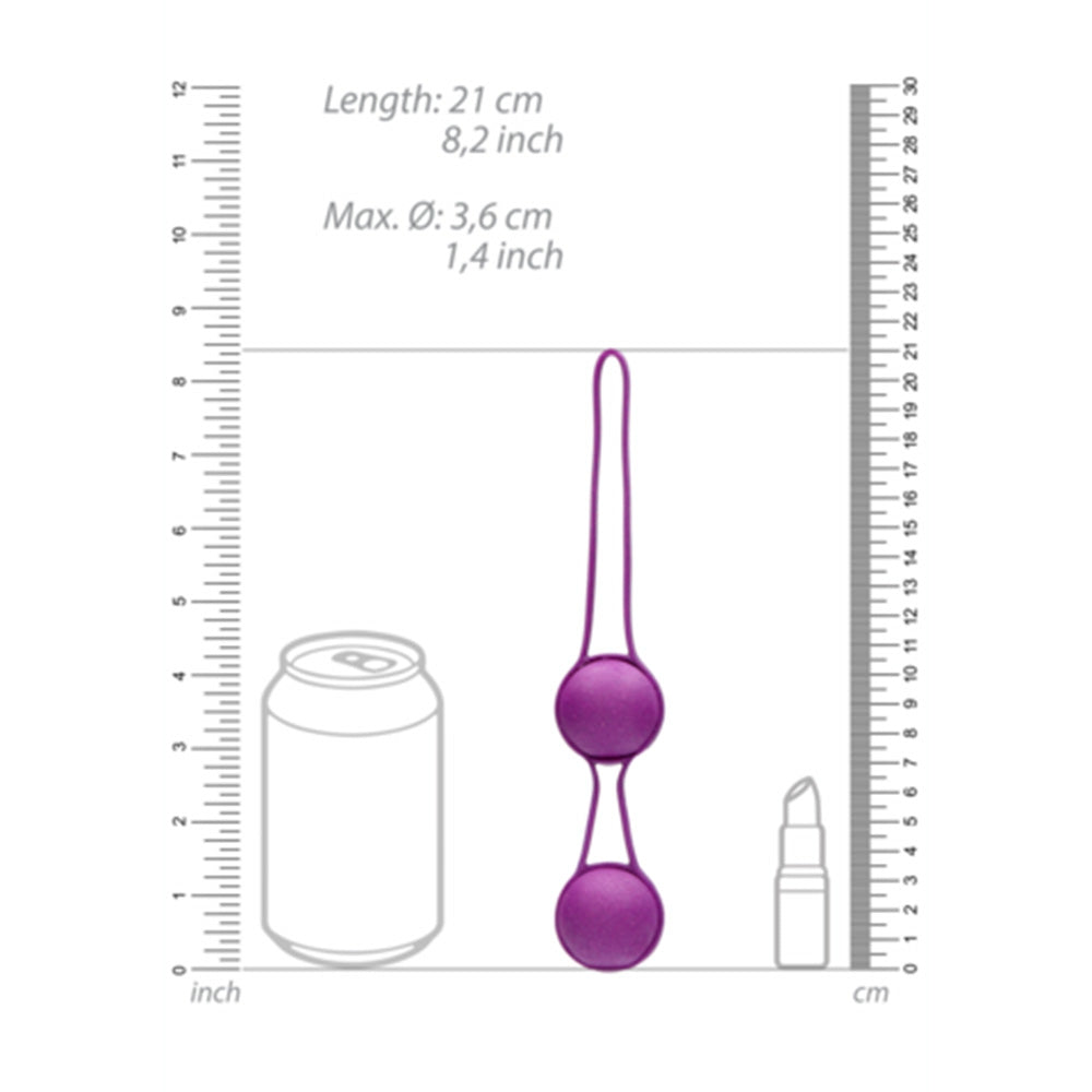 Bile Geisha Ecologice Bio din Plastic Reciclat - Bile pentru Stimularea Punctului G si Antrenament Pelvian, Impermeabile, Diametru 3.6 cm