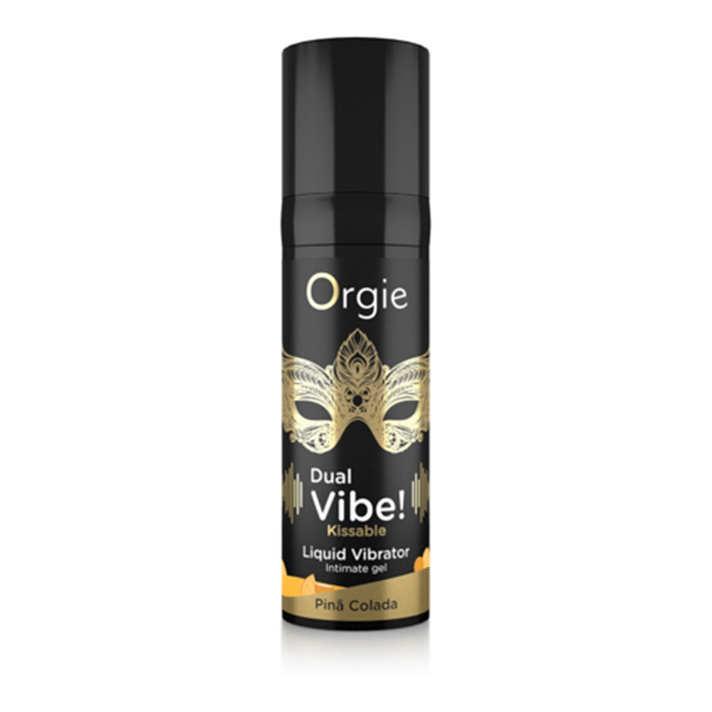 Lubrifiant Vibrator Comestibil Pina Colada - Dual Vibe - Efect Vibrant pentru Stimulare Orala si Intimitate - 15 ml