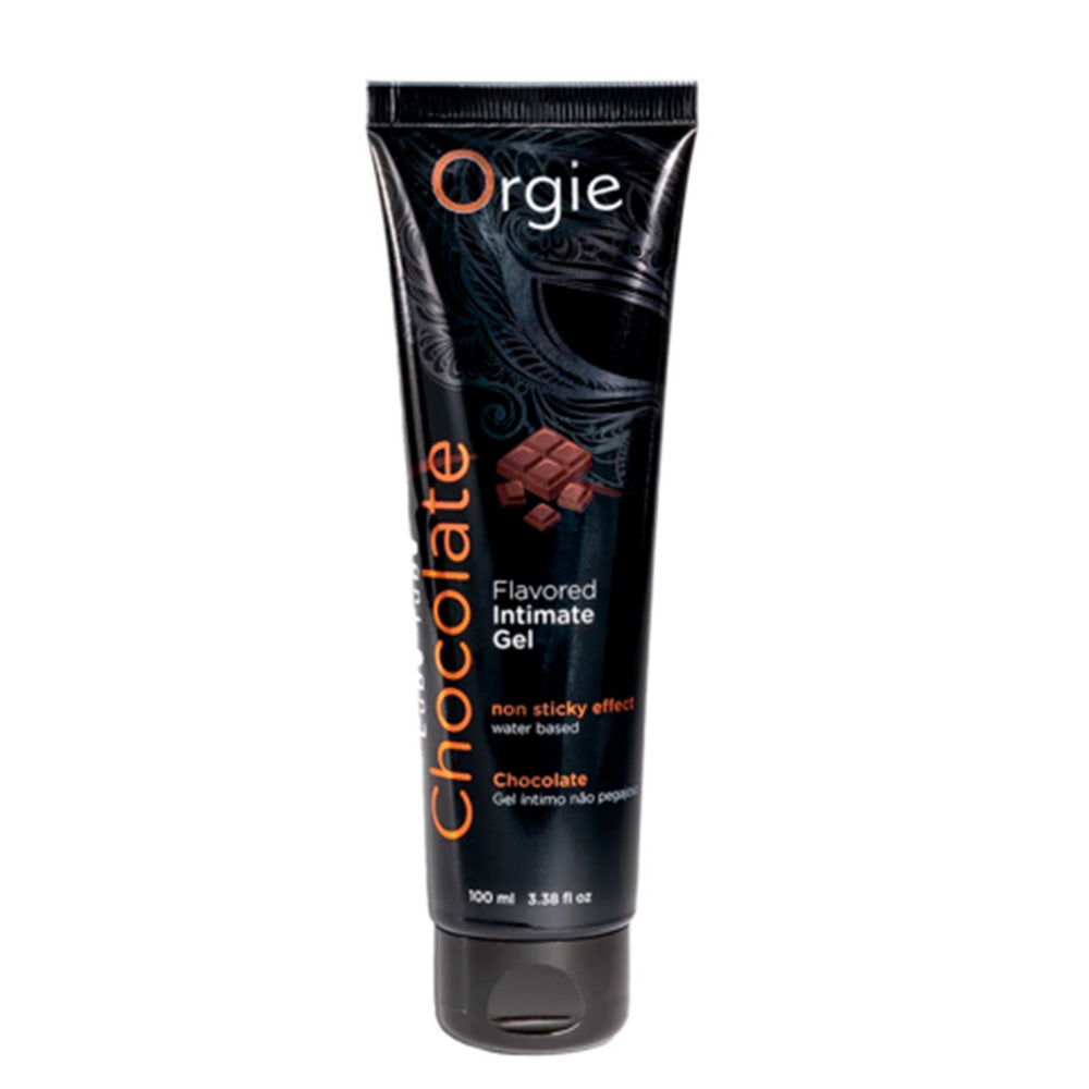 Lubrifiant pe baza de apa cu aroma de ciocolata Lube Tube - Lubrifiant sarutabil pentru sex oral, efect de lunga durata, non-lipicios - 100 ml