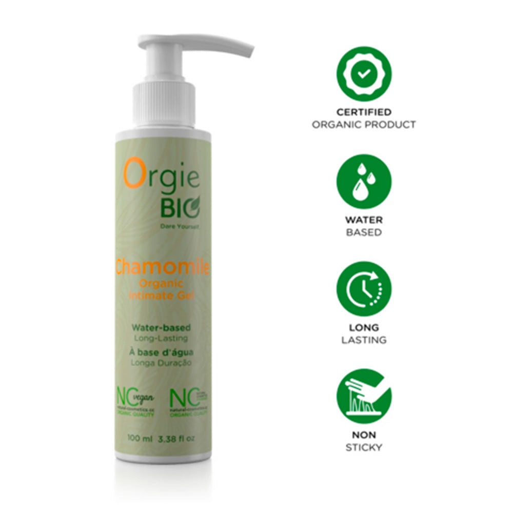Lubrifiant pe baza de apa Orgie cu aloe vera si musetel natural - Hidratare intensa, Ingrediente vegane certificate - 100 ml