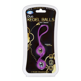 Bile Kegel Duo Cloud 9 Novelties - 2 bile de metal cu carapace de silicon Mov - pentru sanatatea pelviana, 28 g per bila benwa - 8.6 cm