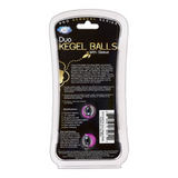 Bile Kegel Duo Cloud 9 Novelties - 2 bile de metal cu carapace de silicon Mov - pentru sanatatea pelviana, 28 g per bila benwa - 8.6 cm