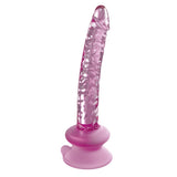 Dildo de Sticla cu Ventuza Icicles No. 86 - Roz, 17 cm - design din sticla lucrata manual cu baza de ventuza detasabila - ideal pentru jocuri termice, poate fi racit sau incalzit - compatibil cu curele strap-on