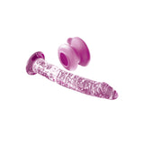 Dildo de Sticla cu Ventuza Icicles No. 86 - Roz, 17 cm - design din sticla lucrata manual cu baza de ventuza detasabila - ideal pentru jocuri termice, poate fi racit sau incalzit - compatibil cu curele strap-on