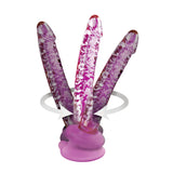 Dildo de Sticla cu Ventuza Icicles No. 86 - Roz, 17 cm - design din sticla lucrata manual cu baza de ventuza detasabila - ideal pentru jocuri termice, poate fi racit sau incalzit - compatibil cu curele strap-on