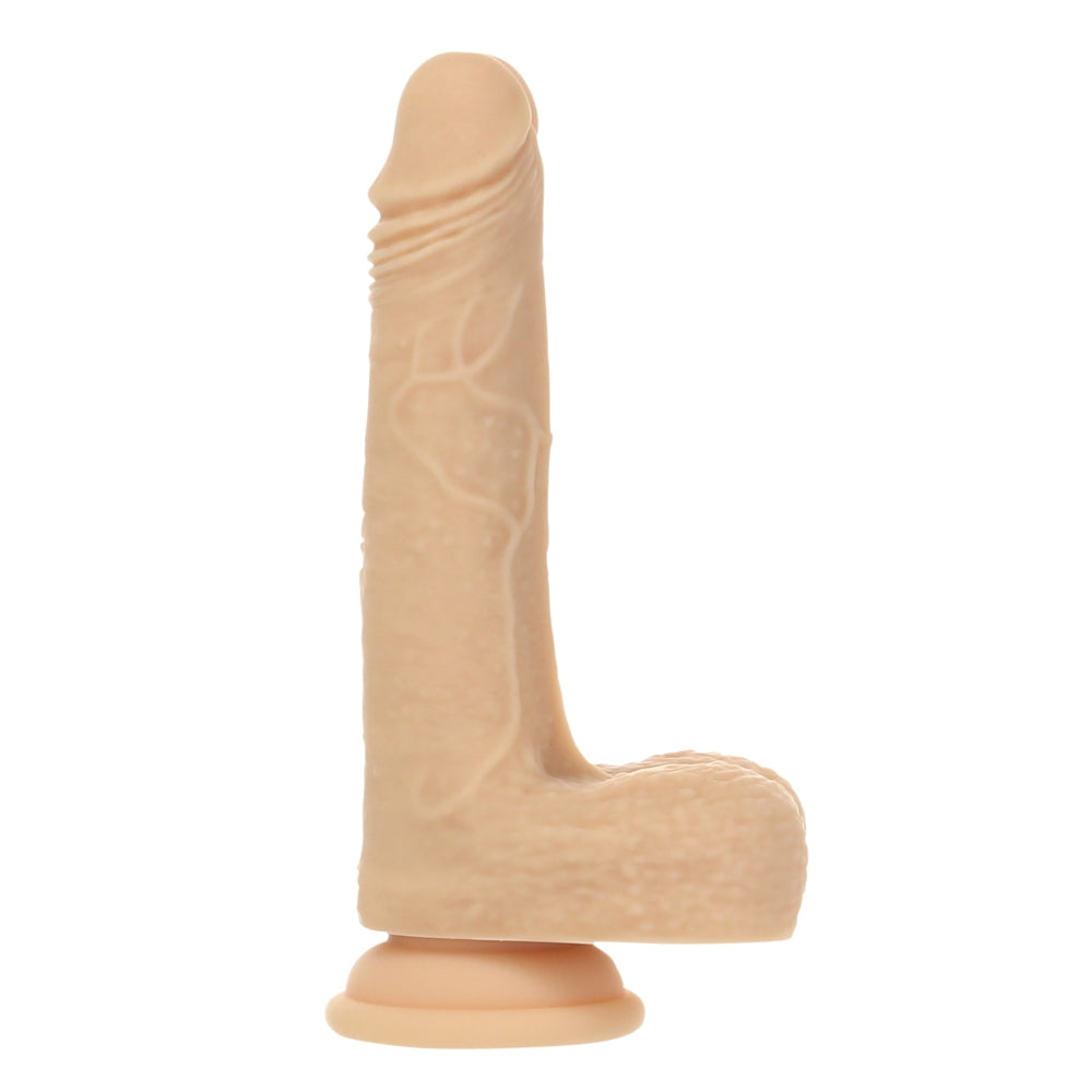 Vibrator Realist Rotativ si cu Impingere Naked Addiction 19 cm - Silicon Medical, Ventuza Puternica, Compatibil Strap-on