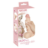 Naturdildo flexibil cu ventuza puternica Nature Skin, realist cu detalii anatomice, compatibil strap-on - 18.7 cm