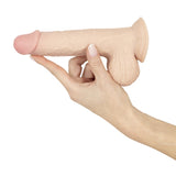 Naturdildo flexibil cu ventuza puternica Nature Skin, realist cu detalii anatomice, compatibil strap-on - 18.7 cm