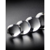 Dildo de Sticla Icicles No. 2 - Transparent, 22.5 cm - design din sticla lucrata manual cu bile stimulante - ideal pentru jocuri termice, poate fi racit sau incalzit