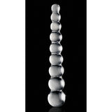 Dildo de Sticla Icicles No. 2 - Transparent, 22.5 cm - design din sticla lucrata manual cu bile stimulante - ideal pentru jocuri termice, poate fi racit sau incalzit