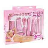 Set Jucarii Erotice 9 Piese Roz Bombon - Vibrator, Dildo, Bile Anale si Masturbator