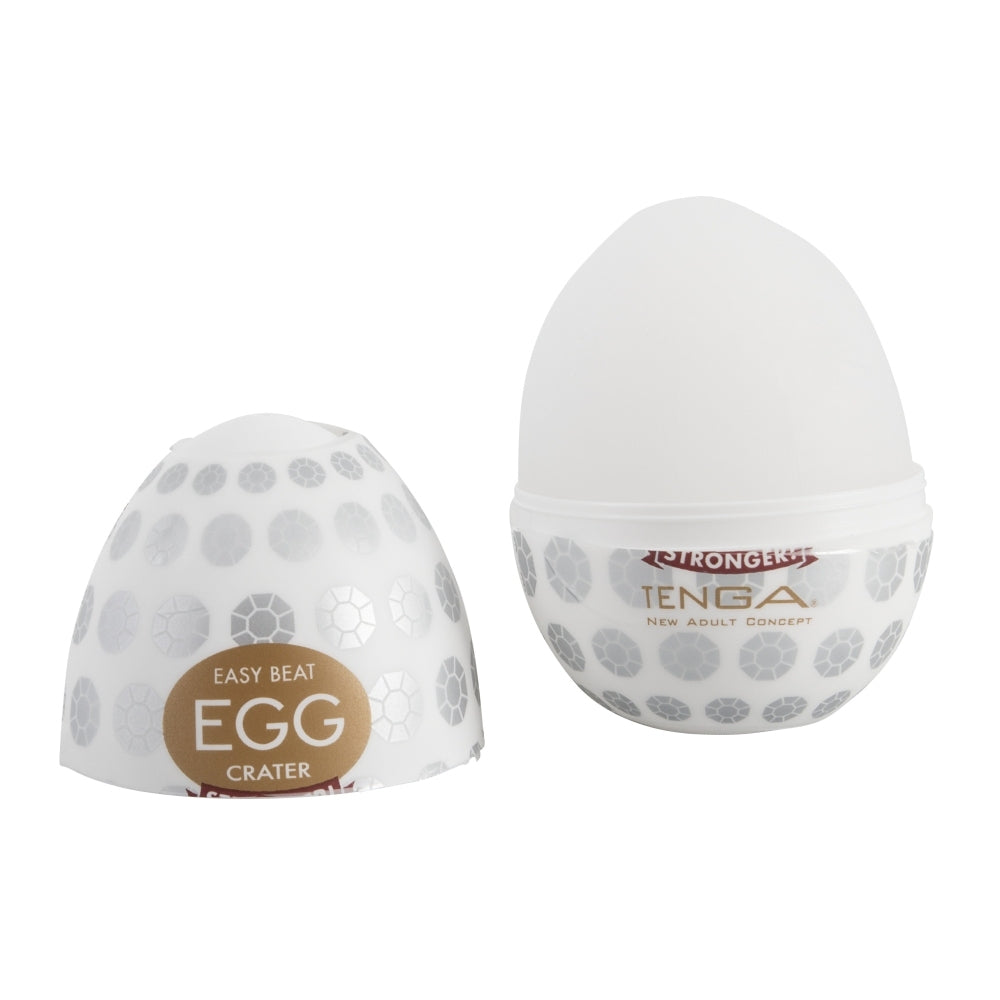 Masturbator Tenga Egg Crater - Masturbator de unica folosinta cu silicon elastic si textura stimulatoare - Potrivit pentru toate dimensiunile de penis - Include lubrifiant