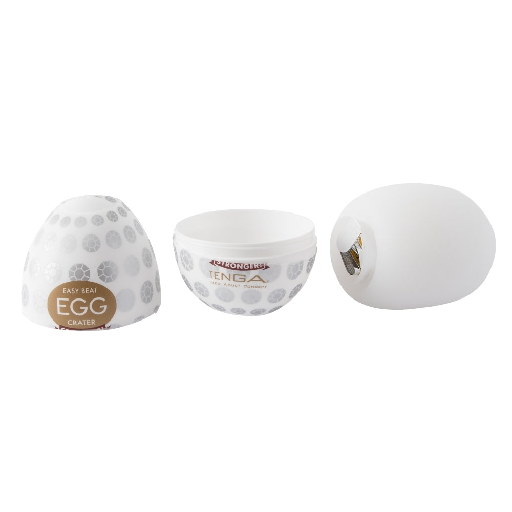 Masturbator Tenga Egg Crater - Masturbator de unica folosinta cu silicon elastic si textura stimulatoare - Potrivit pentru toate dimensiunile de penis - Include lubrifiant