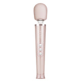 Le Wand Massagator Vibrator Compact cu 6 Moduri de Vibratie si 10 Viteze, Silicon Sigur pentru Corp, Reincarcabil USB, Roz Metalic
