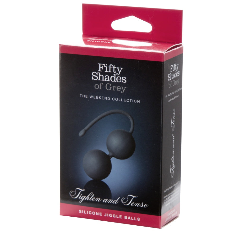 Bile Kegel din Silicon Fifty Shades of Grey Tight and Tense - Negru, 70 g - cu banda elastica pentru folosire usoara - ideal pentru tonifierea muschilor pelvieni
