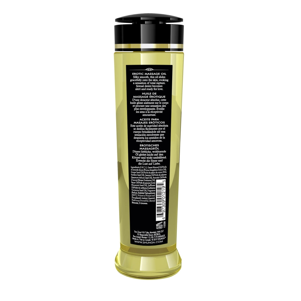 Ulei de Masaj Shunga Seduction 240 ml - Midnight Flower - 100% uleiuri naturale, Vitamina E - nu astupa porii