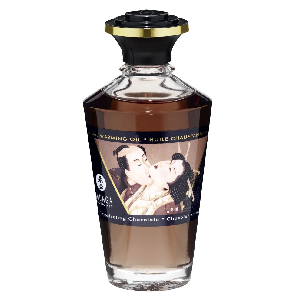 Ulei Afrodiziac Incalzitor Shunga 100 ml – Intoxicating Chocolate - sigur pentru consum, ingrediente naturale de calitate