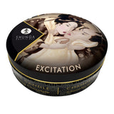 Lumanare Masaj Shunga Excitation 30 ml - aroma subtile de ciocolata, arde pana la 4 ore - 100% uleiuri naturale, se topesc intr-un ulei de masaj cald si hranitor - ambalaj elegant