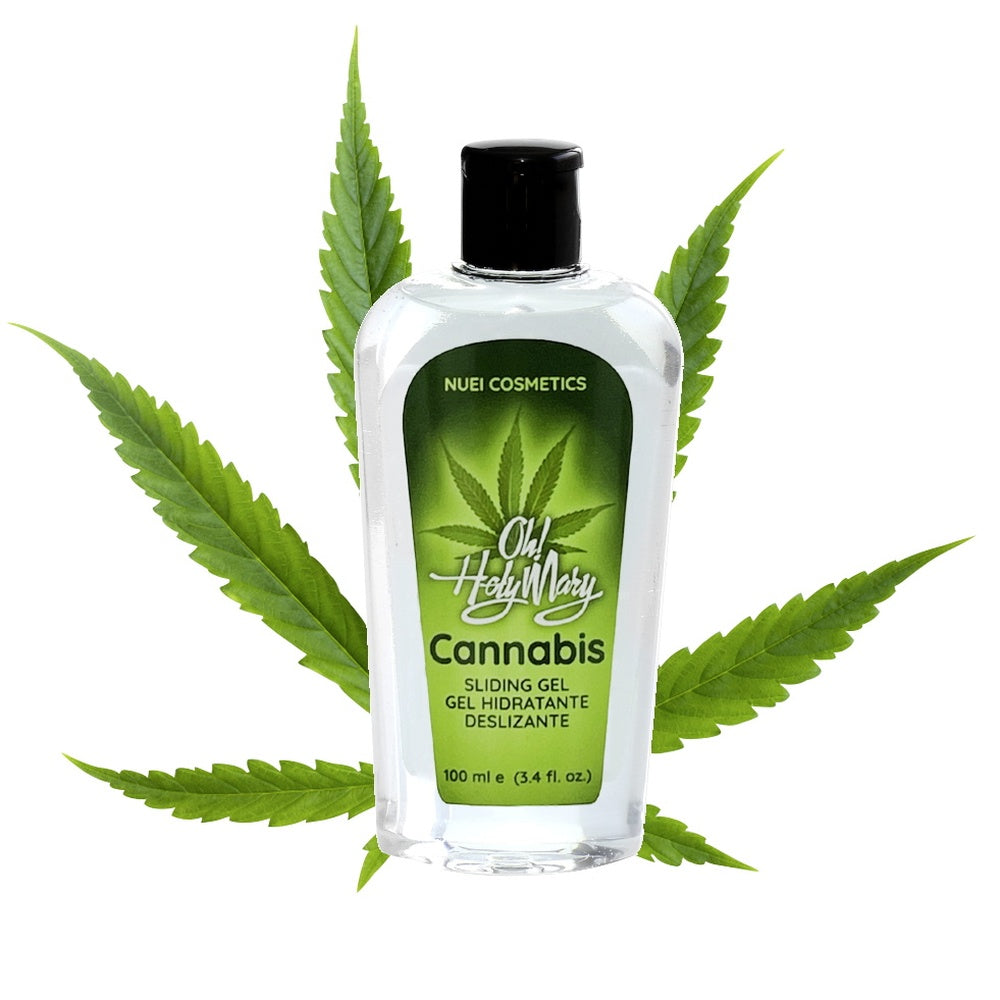 Lubrifiant pe baza de apa Oh! Holy Mary Cannabis 100 ml - ulei cu seminte de canepa - compatibil cu latex si prezervative - formula vegana fara parabeni, zahar sau gluten